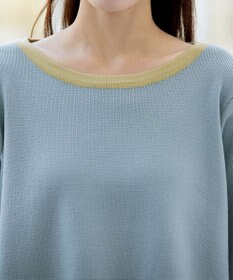 Tiaclasse L 【洗える】カラー配色ニットチュニック