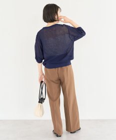 Green Parks スキッパー半袖ニットカーディガン