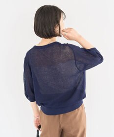 Green Parks スキッパー半袖ニットカーディガン