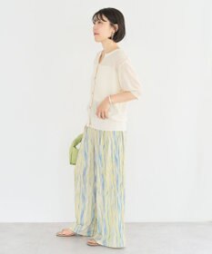 Green Parks スキッパー半袖ニットカーディガン