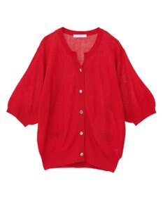 Green Parks スキッパー半袖ニットカーディガン