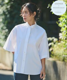 #Newans 【ANSWER for モダンベーシック】バックスリットオーバーシャツ