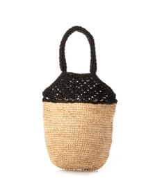 UNBILLION cachecache ラフィア切り替え編みバケツトートバッグ