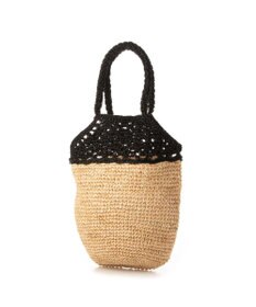 UNBILLION cachecache ラフィア切り替え編みバケツトートバッグ