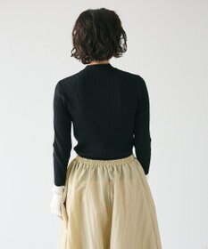CRAFT STANDARD BOUTIQUE 洗える/とてもち配色モックネックリブニットプルオーバー/24AW