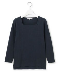 23区 【洗える】コンパクトリブ スクエアネック カットソー