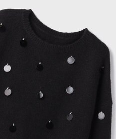 GRACE CONTINENTAL スパンコールニットトップ