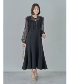 earth music&ecology ＳＥＴ２点チュールブラウス付きキャミワンピース