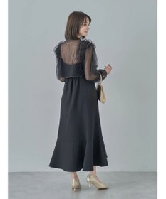 earth music&ecology ＳＥＴ２点チュールブラウス付きキャミワンピース