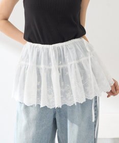 earth music&ecology エンブロイダリー刺繍ラップスカート