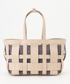 Y'SACCS 【リサイクルレザー】メッシュかごバッグ　large