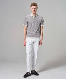 JOSEPH HOMME 【新柄】リュクスレーヨンボーダー　ポロニット