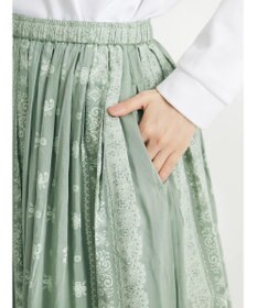 CRAFT STANDARD BOUTIQUE パネル柄マキシギャザースカート