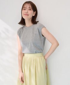 ANY L 【洗濯機可/接触冷感/UVカット】汗ジミ防止テレコノースリーブプルオーバー