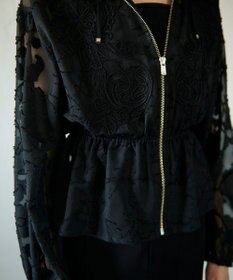 GRACE CONTINENTAL ジャガード刺繍ブルゾン