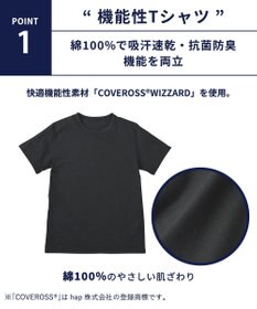 WACOAL MEN インナー　3分袖　綿100％　吸汗速乾　抗菌防臭　クルーネック　アウターとしても着用可能　/ブロス　GL5300