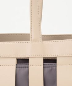 Y'SACCS 【リサイクルレザー】メッシュかごバッグ　large