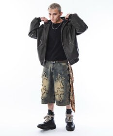 WEGO 【ユニセックス着用ITEM】PUフードブルゾン