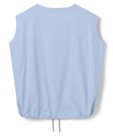 BEIGE， 【洗える】IXIA / コットンノースリーブドロストトップス