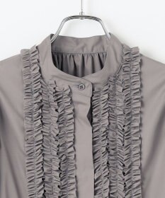 #Newans 【シワになりにくい/洗濯機可能】ロングフリルチュニック