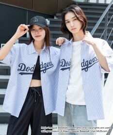 WEGO 【ユニセックス着用ITEM】別注MLBストライプグラフィックシャツ（SS）