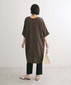 Green Parks 前後２ｗａｙ　ミディ丈タックワンピース