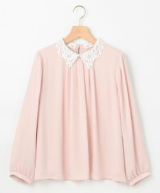 組曲 S 【WEB限定・2WAY】ジョーゼットシフォンレース襟 ブラウス