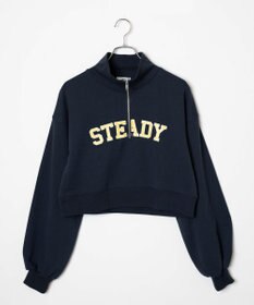 WEGO ハーフジップショートスウェット