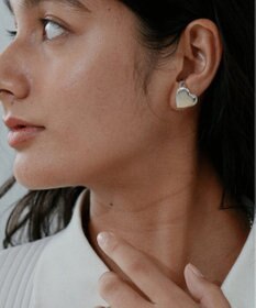 yoaa シルバー925 ハートプレートイヤーカフリング