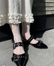 WEGO ハトメベルトポインテッドシューズ