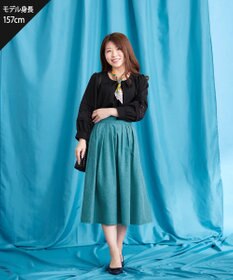 Tiaclasse 【洗える】袖レースはさみこみシャツ