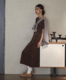 CRAFT STANDARD BOUTIQUE ベロアハーフスリーブワンピース