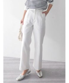 Green Parks ストレートタックデニムパンツ