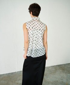 GRACE CONTINENTAL シアードットプリントブラウス