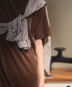 CRAFT STANDARD BOUTIQUE ベロアハーフスリーブワンピース