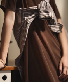 CRAFT STANDARD BOUTIQUE ベロアハーフスリーブワンピース