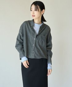UNFILO 【UNFILO DENIM LIGHT】 クロップドシャツ グレー