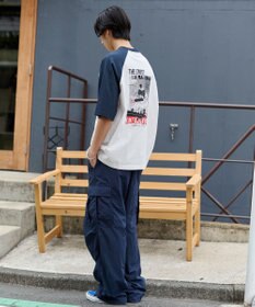 WEGO 【ウエストゴム/MLサイズ展開】ナイロンイージーカーゴパンツ