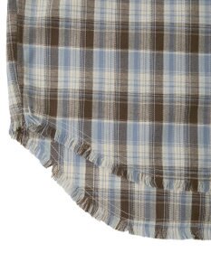 AMERICAN HOLIC フリンジヘム起毛チェックシャツ