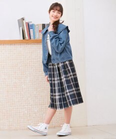 ANY KIDS フリル 襟付き デニム ジャケット