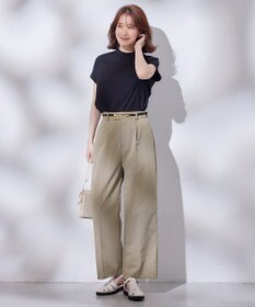 ANY L 【吸水速乾/イージーケア/ストレッチ/ウエストゴム/洗濯機可能】ドライチノタックパンツ