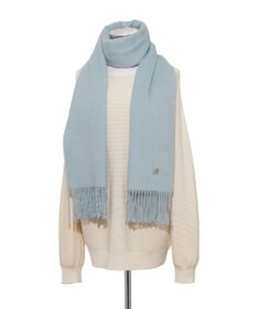 MOONBAT FURLA(フルラ）【WEB限定】ウール100％ アーチロゴ 無地ストール 190cm×60cm