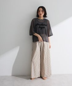 Green Parks テープロゴ透かしニットプルオーバーⅡ