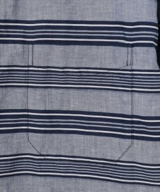 JOSEPH ABBOUD MOUNTAIN 【SPACE／UNISEX】七分袖 ランダムボーダー シャツ