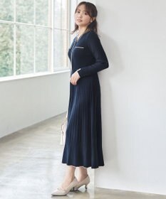 ANY SIS S 【洗える】バイカラーデザインニット ワンピース