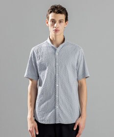 JOSEPH HOMME トライジャガードストレッチ ウイングカラー半袖シャツ