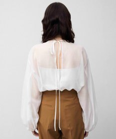 NAVE 【Nave】ブライトシアーボイル ギャザーブラウス