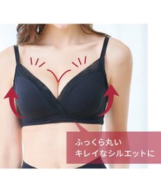 BRADELIS New York 【BRADELIS NewYork peace】すっきり楽ちん綿混ブラ 接触冷感 速乾機能で快適なノンワイヤー補整ブラ