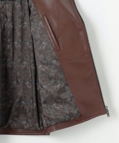 JOSEPH ABBOUD 【長く育てたいサスティナブルなレザー】ラムレザー ブルゾン