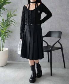 WEGO 【2点SET】ワンポイント刺繍キャミセットカーデ